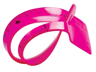 Linijka 20cm TETIS gi�tka r�owa