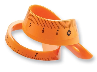 Linijka 20cm TETIS gi�tka pomara�czowa