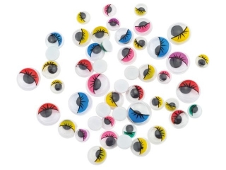 Ruchome oczka BREWIS RO6 - 6,8,10 44szt. rz�sy kolorowe