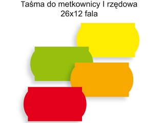 Ta�ma do metkownicy falista pamara�czowa fluo 1-rz�dowa