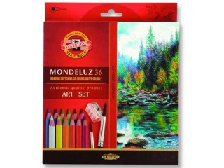 Kredki akwarelowe KOH-I-NOOR Mondeluz 36 kolor�w +p�dzel