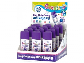 Klej w sztyfcie ASTRA tr�jk�tny fioletowy znikaj�cy 12g