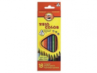 Kredki KOH-I-NOOR Triocolor 7mm, 18 kolor�w