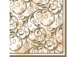 Serwetki POL-MAK Maki Lunch 33cm 20szt. Cream x Gold SLOG001702