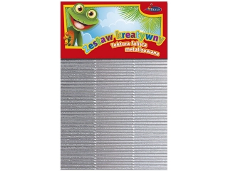 ZESTAW KREATYWNY - TEKTURA FALISTA METALIZOWANA 5ark. ZESTAW