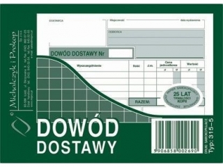 Druk 315-5 Dowd dostawy A6