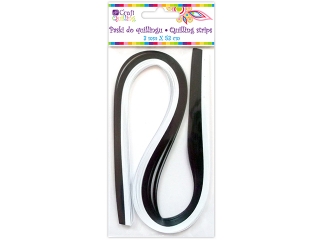 Paski do quillingu DPCRAFT 3mm 100szt. - Czarno-bia�e