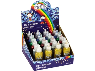 Klej brokatowy Fiorello GR-BK20 D24 24szt. 6 kolor�w x 20ml