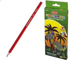 Kredki TOMA elastyczne Coloraptor soft 12 kolor�w
