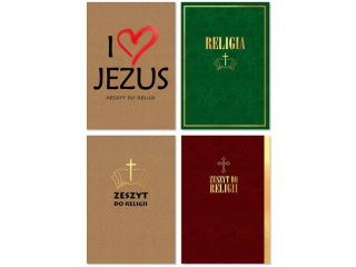 Zeszyt do religii DELTA A5 60k. kratka, LUX toczony z poddrukiem