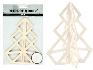 Ozdoba drewniana Choinka, wys 16cm, szer 13cm, 1szt, Edycja Limitowana