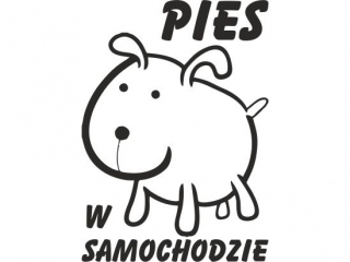 Naklejka na samoch�d pies du�y