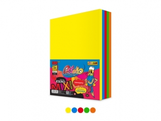 Papier ksero kolorowy A4 500k. PASTELLO 80g mix 5 kolor�w IN