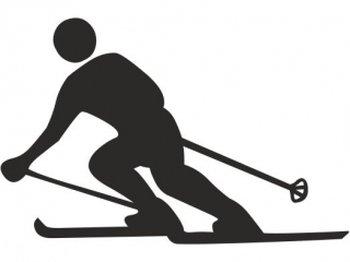 Naklejka na samoch�d narciarz