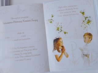 Ksi��eczka-Pami�tka PANORAMA A5 Komunia brokat