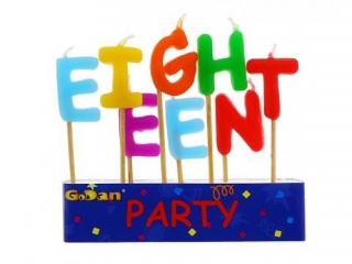 Świeczki pikery, "eighteen"