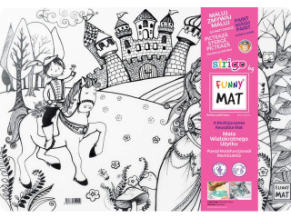 KOLOROWANKA FUNNY MAT TRANSPARENT 48x33.5 Książe i Księżniczka + GRATIS kredki