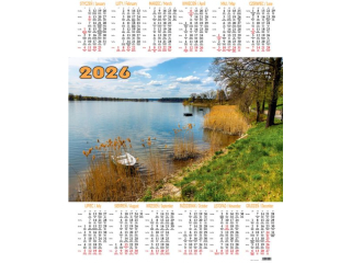 Kalendarz Jednoplanszowy BESKIDY P 7 Mazury 2026