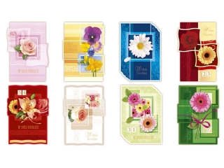 Kartki karnet B6 brokat Urodziny