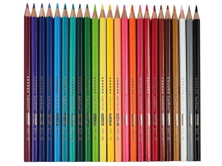 Kredki o��wkowe FLAMINGO sze�ciok�tne 24 kolory, metalowe pu