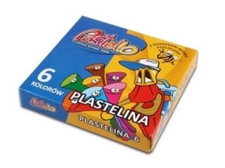 Plastelina PASTELLO  6 kolor�w