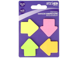 Karteczki samoprzylepne STRIGO strzałki 4x20