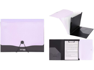 Teczka PP A4 13 przek�adek STRIGO VFILE liliowa