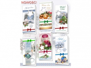 Kartki świąteczne TOP DL "de lux" z opłatkiem BN świecki