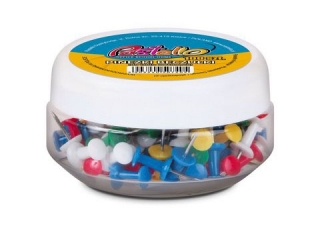 Pinezki beczu�ki 100 szt. kubek PASTELLO