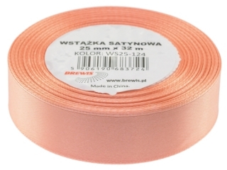 Wst��ka satynowa BREWIS 25mm/32mm kolor 124 �ososiowy