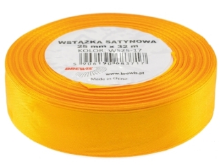 Wst��ka satynowa BREWIS 25mm/32mm kolor 17 pomara�czowy