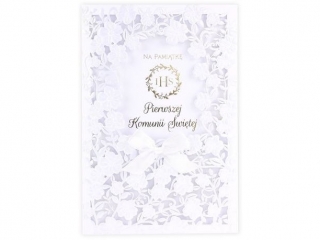 Kartka na Pierwsz� Komuni� B6 KZK LC Z�ocona i T�oczona nr.15 | Kartki z Kotkiem