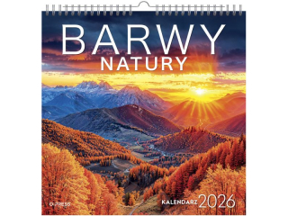 Kalendarz cienny O-PRESS kwadrat 33x33 Barwy Natury 2026