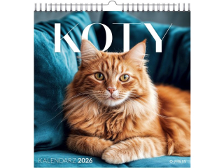 Kalendarz cienny O-PRESS kwadrat 33x33 Koty 2026