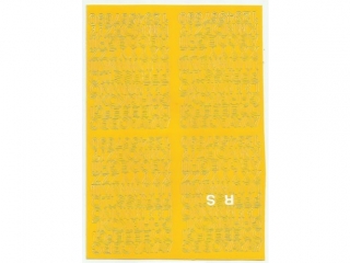 Litery samoprzylepne ART-DRUK   7mm ��te Helvetica 10 arkus