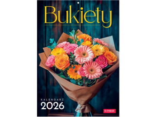 Kalendarz ścienny O-PRESS A4 Bukiety 2026