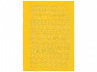 Litery samoprzylepne ART-DRUK  10mm ��te Helvetica 10 arkus