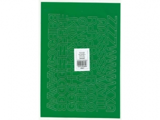 Litery samoprzylepne ART-DRUK  20mm zielone Helvetica 10 ark