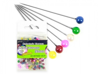 Szpilki PSH 28mm Kolorowe Per�owe a100