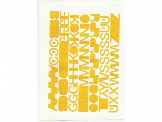 Litery samoprzylepne ART-DRUK  20mm ��te Helvetica 10 arkus