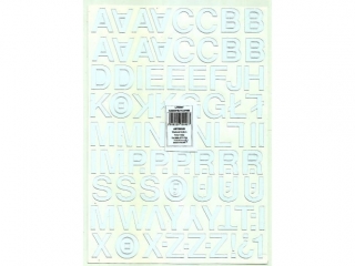 Litery samoprzylepne ART-DRUK  25mm bia�e Helvetica 10 arkus