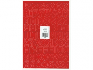 Litery samoprzylepne ART-DRUK  25mm czerwone Helvetica 10 ar