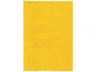 Litery samoprzylepne ART-DRUK  25mm ��te Helvetica 10 arkus