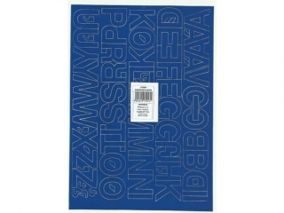 Litery samoprzylepne ART-DRUK  30mm niebieskie Helvetica 10 