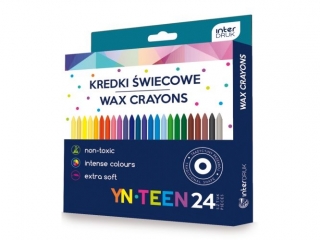 Kredki �wiecowe YN TEEN okr�g�e, 24 kolory