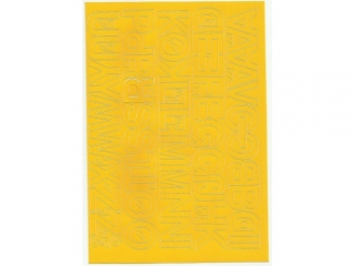 Litery samoprzylepne ART-DRUK  30mm ��te Helvetica 10 arkus