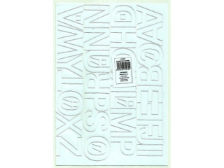 Litery samoprzylepne ART-DRUK  40mm bia�e Helvetica 10 arkus