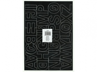 Litery samoprzylepne ART-DRUK  40mm czarne Helvetica 10 arku