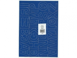 Litery samoprzylepne ART-DRUK  40mm niebieskie Helvetica 10 