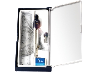 Zestaw geometryczny TETIS z cyrklem metalowym i linijk� 15cm